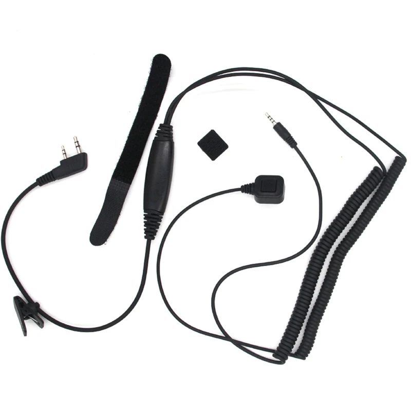 Каска, слушалка V3, V6, съвместима с Bluetooth, Специален свързващ кабел за Baofeng UV-5R