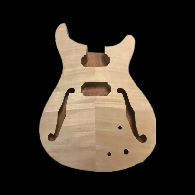 Недовършена корпус на китара, махагон, клен, Полупустотелая електрическа китара в стил PRS