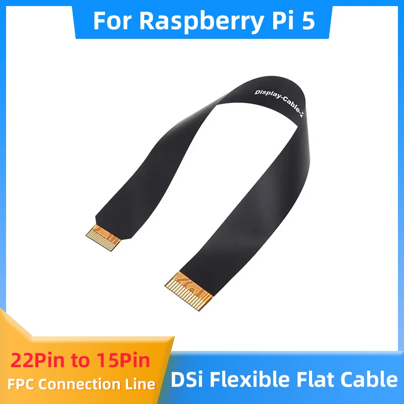 Гъвкав плосък кабел Raspberry Pi 5 DSi от 22 до 15 от контакти, възможност за 200/300/500 мм за съединителна линия RPI5 спк стартира строителни