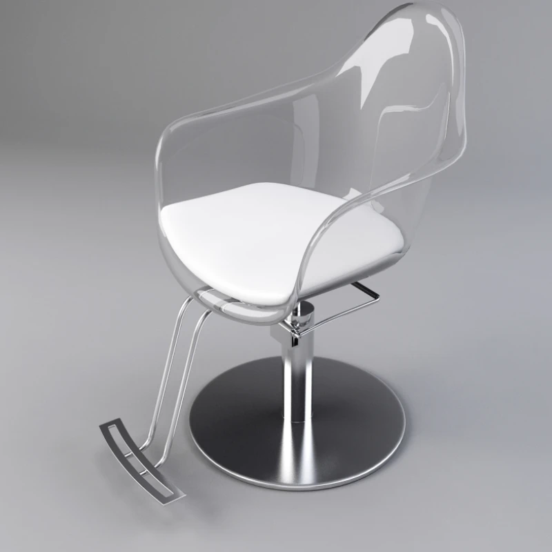 Акрилни прозрачни фризьорски стол салонная мебели, аксесоари, стол за стайлинг на коса стол 0