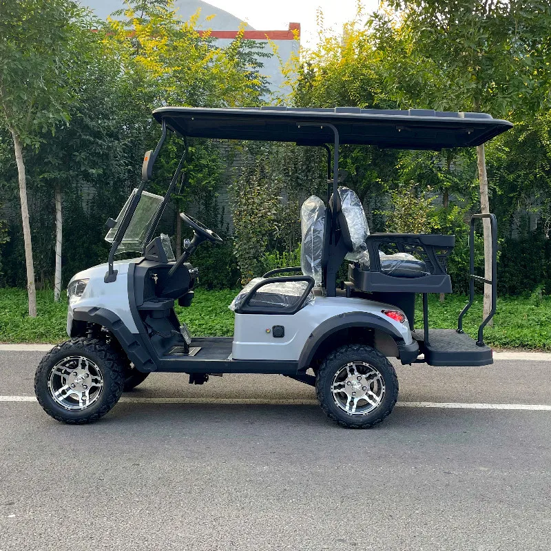 2023 Нов китайски 4-местен електрическа количка за голф с откидывающимся предното стъкло настраиваемого цветове, високо качество хит на продажбите модел 1