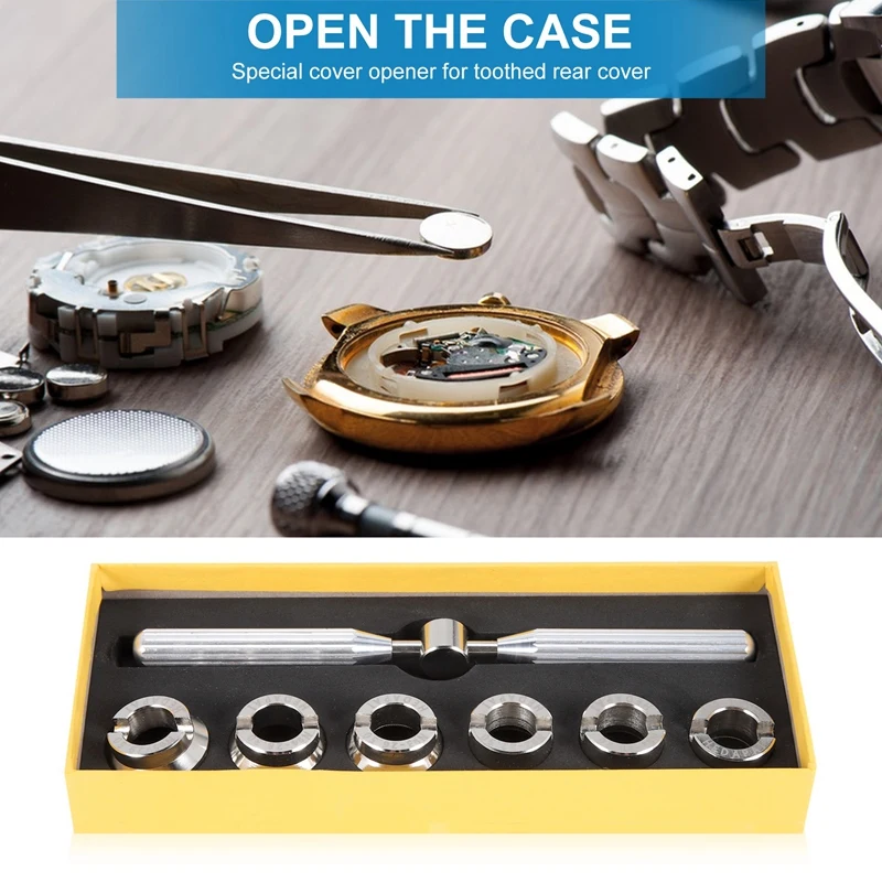 7шт Професионален Комплект За Отваряне на Задната част на Корпуса Часа, Инструмент За Ремонт на Часа, за Откриване И Определяне на Размер на Седалките За Rolex/Tudor 1