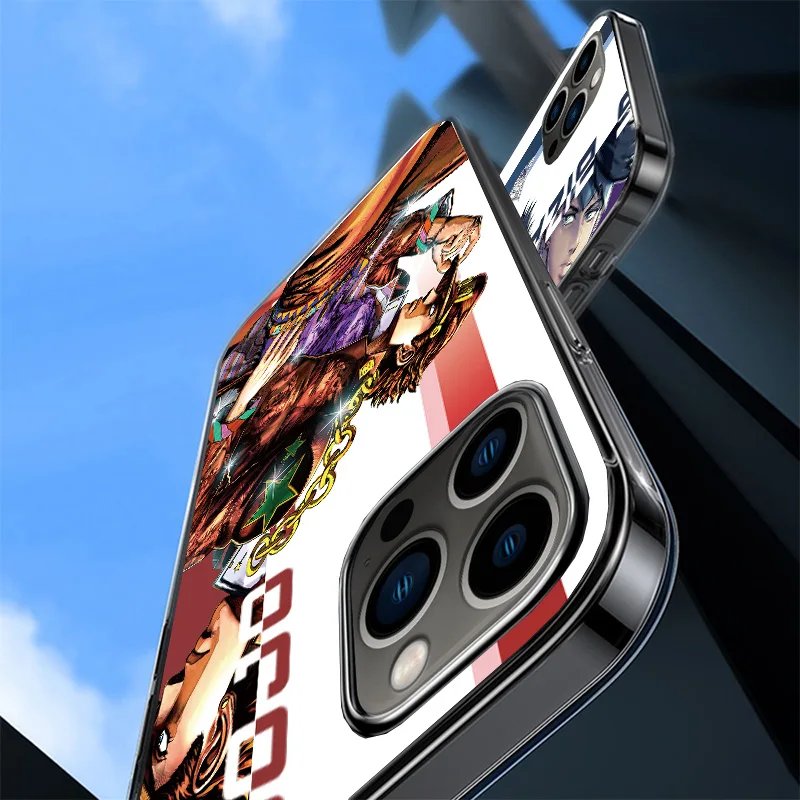 Аниме-Калъф JoJo Bizarre Adventure За Apple iPhone 11 13 14 Pro 15 12 Mini SE X XR XS Max 7 8 Plus С Модел Мека Гърба от TPU C 1
