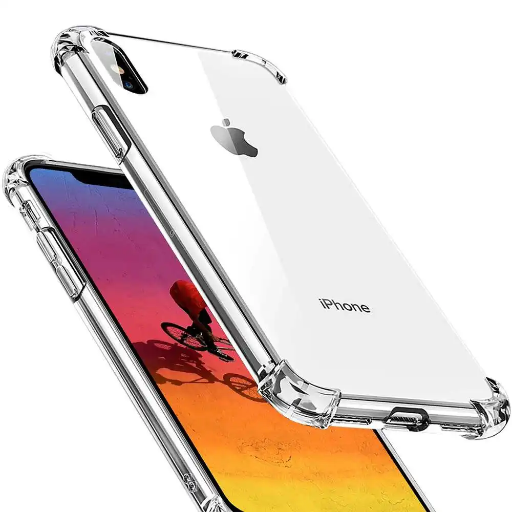 Прозрачен силикон устойчив на удари калъф от TPU-гел за iPhone XS Max 1