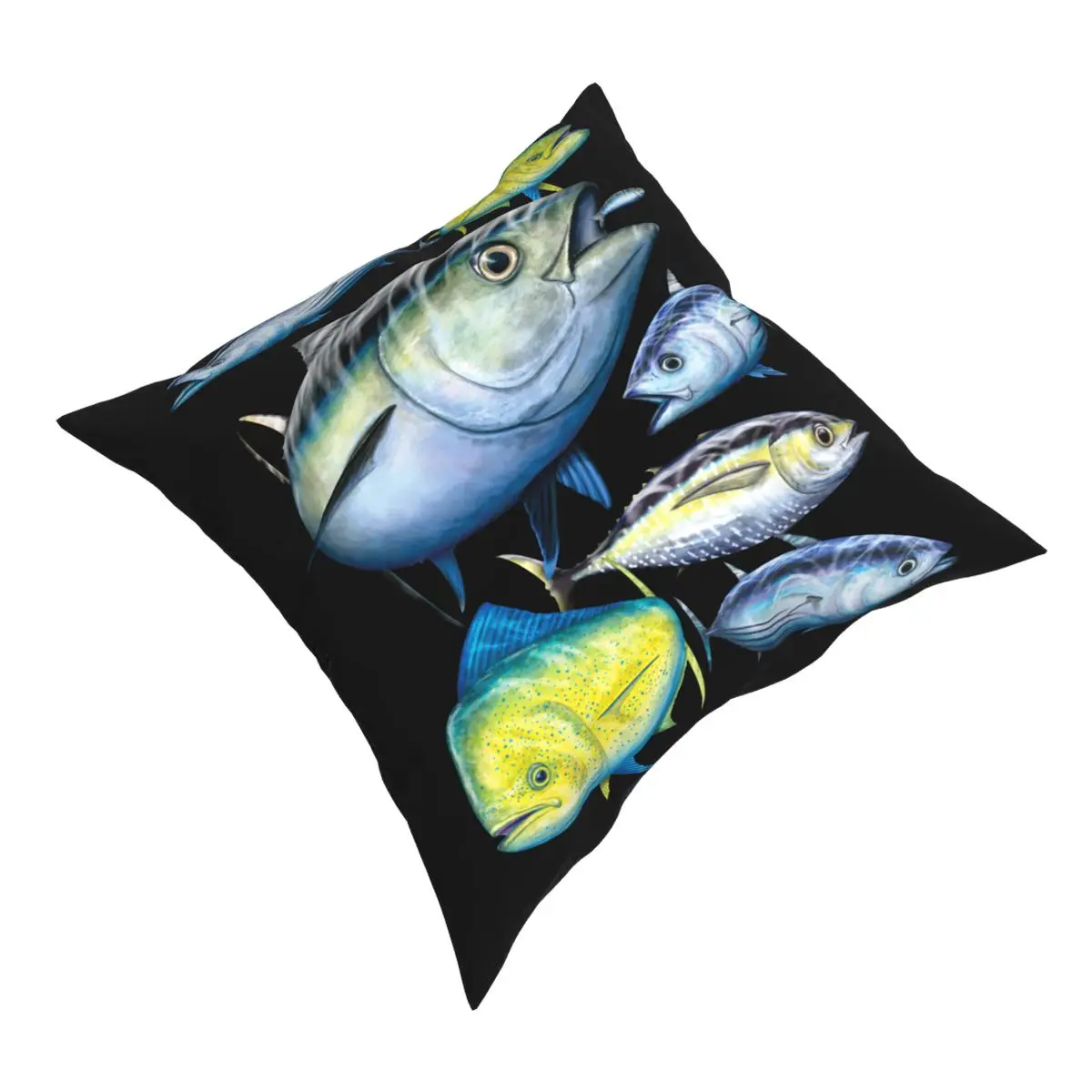 Калъфка за възглавница от риба тон и Махи Махи, декорация за дома, кораби изкуство, възглавници за улов на риба, възглавници за дивана с двустранен печат 1