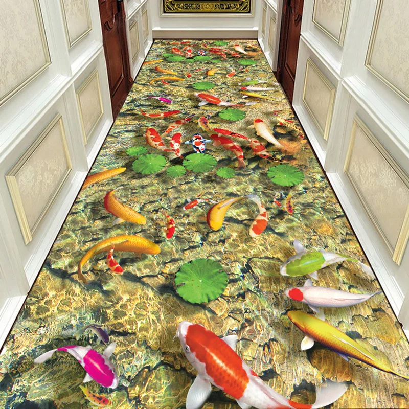 Голям размер 200 *300 см, долно Оттичане килим с 3D-принтом, килими за антре, Баня, кухня, впитывающий вода, противоскользящий мат, мат, за да премине по стълбите в хотела 2