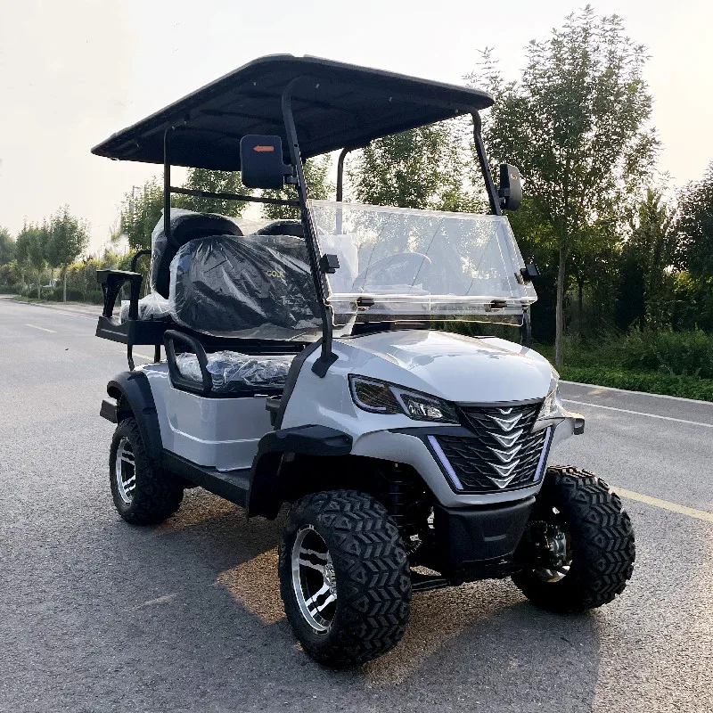 2023 Нов китайски 4-местен електрическа количка за голф с откидывающимся предното стъкло настраиваемого цветове, високо качество хит на продажбите модел 2