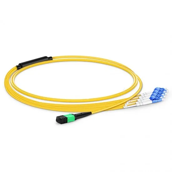пач-кабел 3m MTP MPO OM4 Жена до 6 LC UPC Duplex 12-fiber Patch-кабел с 12 жилами Кабел OM4 Breakout, Тип А, Тип B 2