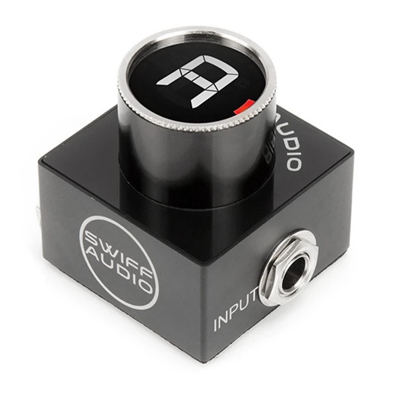 Подмяна Тунер SWIFF C10 Mini Audio Pedal За Настройки Хроматичен Бас Китара HD LED Дисплей, Регулируема Стойност на Гамата A4 430-449hz 2