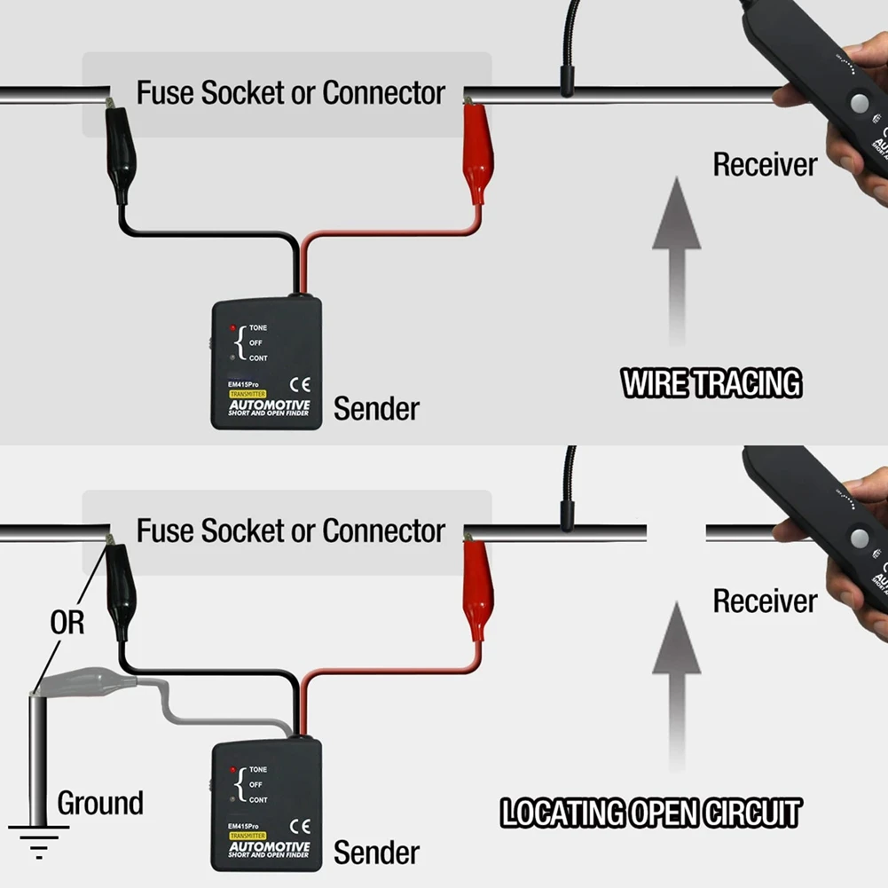 Авто сензор за късо съединение на кабели на Детектор на веригата Тестер захранващ кабел Tracer Скенер EM415PRO Диагностичен инструмент за лодка 3