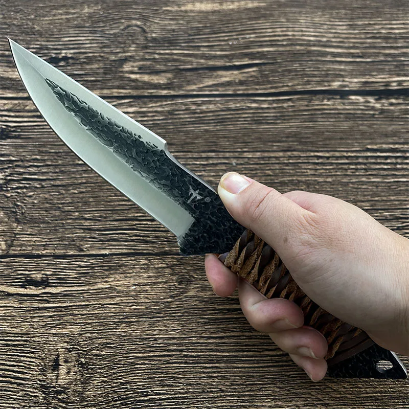 Нож за самозащита нож за оцеляване на открито, запален с висока твърдост тактика за оцеляване в полеви условия с директен острие на ножа 3