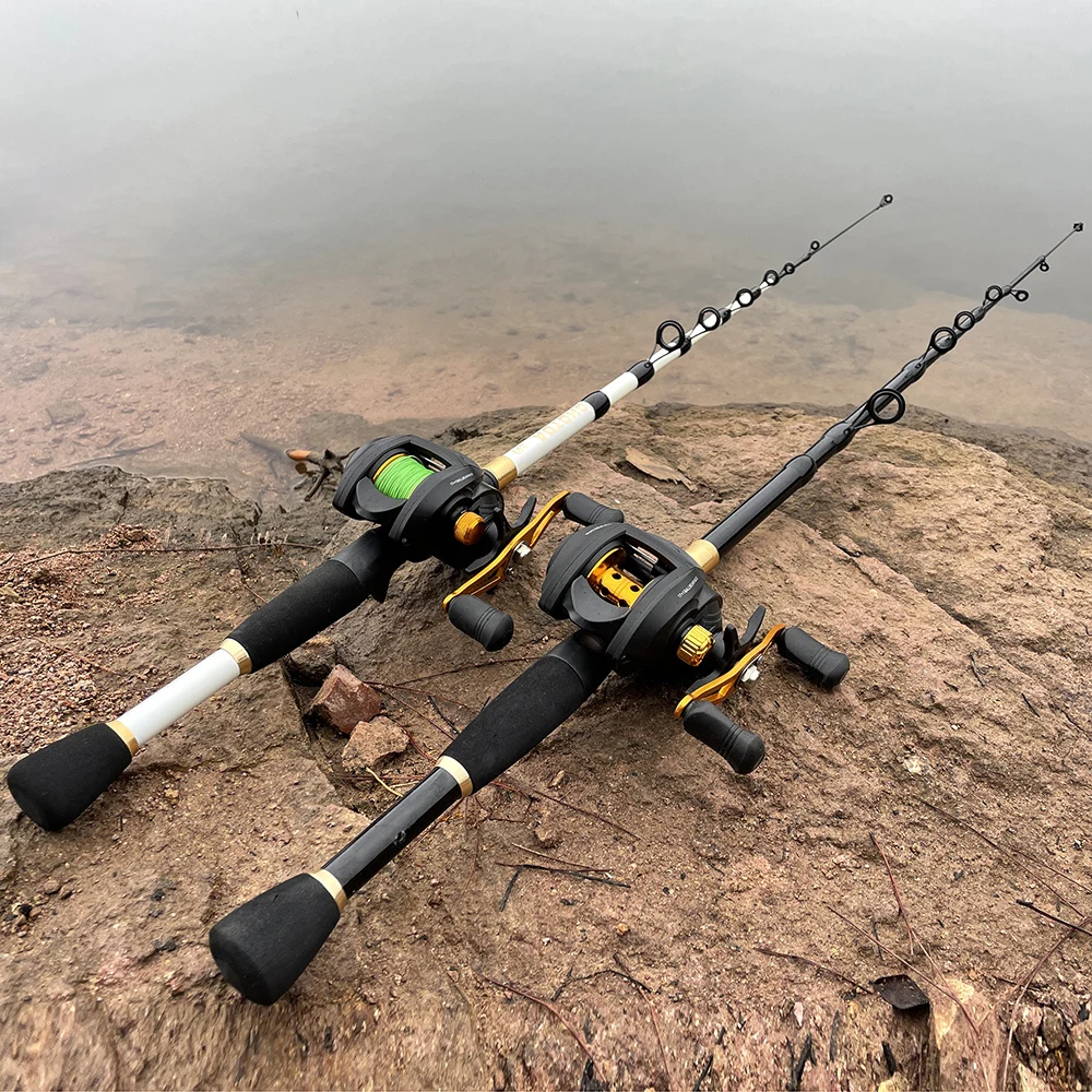 До прът GHOTDA Single Род / Set Strong Fishing Kit на Риболовния комплект за заброса /спиннинга и макара Разход на Преносим ultralight пътен 4