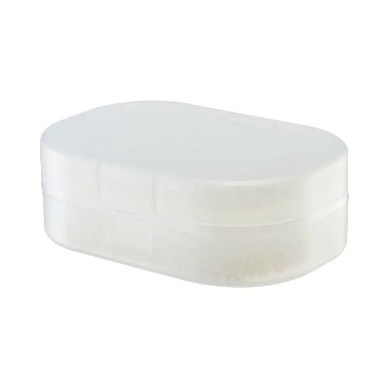 Водоустойчив с печата на капака Преносима баня пътник с гъба Креативната кутия от прозрачна пластмаса за сапун 5