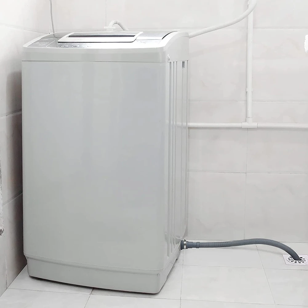 Удължител за тоалетна на маркуча Гъвкав маркуч за пералната машина е 13 метра, включва скоба за свързване на маркуч и кръвоспиране за сливных маркучи 5