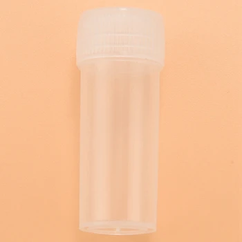 150X Пластмасова бутилка за проби, лабораторни пробирка с обем 5 ml, контейнер за съхранение на малък флакон + капак 2