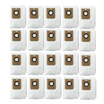 20 броя торби за прах за прахосмукачка Xiaomi Dreame Bot D10 Plus RLS3D, подмяна на торбичката за събиране на отпадъци, Резервни части