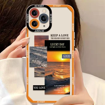 INS Sunset Прозрачен Калъф За телефон Xiaomi Poco Pro X5 Калъф За Mi 11 12 Lite 12T Pro Redmi Note 10 11 10 Pro 11s 9 8 Калъф Poco X3 