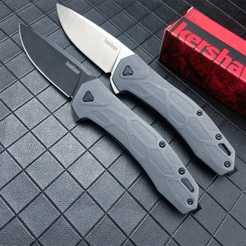 Kershaw 2042 Ковалентные Лагери KVT Flipper Assisted Сгъваем Джобен Нож D2 Drop Point Blade Outdoor Hunting Survival EDC