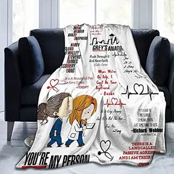 SaltaStore Мека вълнена одеяло с принтом grey ' s Anatomy, матрак, диван, топло одеяло за декорация на дома, уютно Меко всесезонное спално бельо