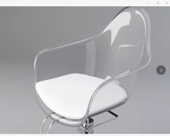 Акрилни прозрачни фризьорски стол салонная мебели, аксесоари, стол за стайлинг на коса стол 1