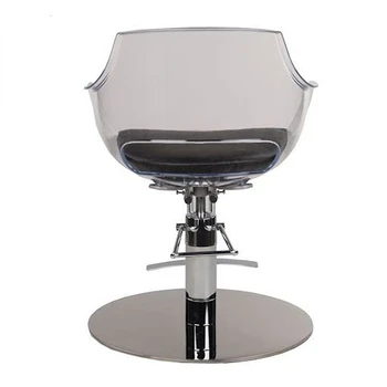 Акрилни прозрачни фризьорски стол салонная мебели, аксесоари, стол за стайлинг на коса стол 2