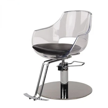 Акрилни прозрачни фризьорски стол салонная мебели, аксесоари, стол за стайлинг на коса стол 4