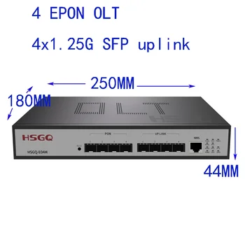 безплатна доставка 4 порта PON mini EPON OLT, 4 порта оптична възходяща линия SFP 1.25 G, HSGQ 4 EPON OLT