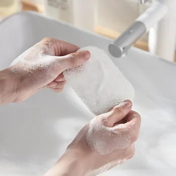 Водоустойчив с печата на капака Преносима баня пътник с гъба Креативната кутия от прозрачна пластмаса за сапун 4