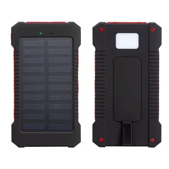 Външна батерия с капацитет от 200000 ма, слънчева батерия, фенерче LEDSOS, бързо зареждане, Преносим Водоустойчив Powerbank smart мобилен телефон 2