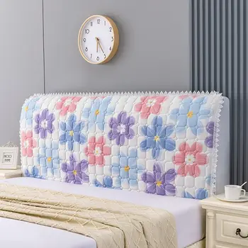 Вязаное памучни плътно противоударное покритие за таблата на леглото от еластична тъкан, универсално защитно покритие за таблата на леглото, домашен нощни прахоустойчив калъф 0