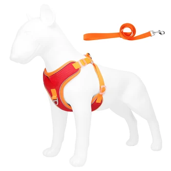 Гореща мрежа за каишка за домашни любимци, дишаща гърдите жилетка за малки кученца, светоотражающая куче на въже, регулируема на едро в гърдите каишка за кучета в продажба 0