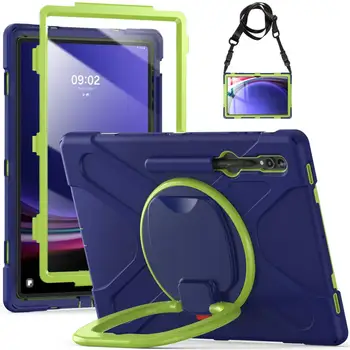 Калъф за Samsung Galaxy Tab S9 Ultra 2023 SM-X910 S8 Ultra 2022 SM-X900 на 14.6-инчов презрамка с Въртящи се на 360 Градуса дръжка-Стойка