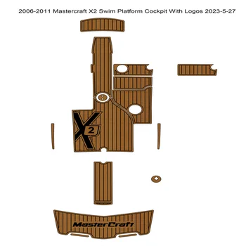 Качеството на 2006-2011 Mastercraft X2 Платформа за плуване Мат пилотската кабина Лодка EVA Пяна Подложка за подови настилки от тиково дърво