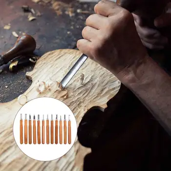 Комплект от 12 теми за гравиране върху дърво, за да проверите за начинаещи дърворезбари