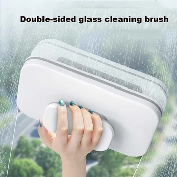 Магнитна четка за миене на прозорци, Двупосочен автоматични чистачки за източване на водата, Четка за почистване на стъкла, Четка за почистване на домакински уреди