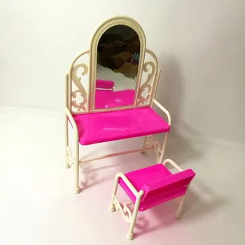 Модерен Класически скрин, маса, стол, Детски игри къща за момичета, Играчки за спалня, са най-Добрият подарък за момичета, Аксесоари за кукольной мебели на Барби 5