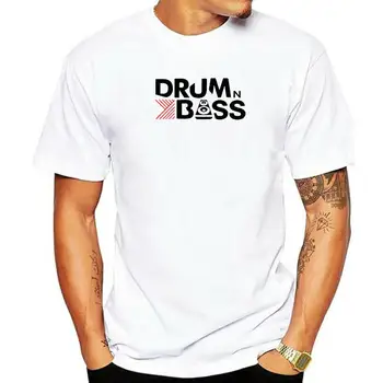 Мъжки дрехи Drum N Bass Ретро Забавна Тениска Памучен Тениска Camiseta Летен Топ С къс Ръкав И кръгло деколте Тениска