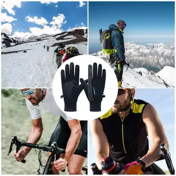 Мъжки мотоциклетни ръкавици Топли Меки Ръкавици за сноуборд Аксесоари за активна почивка Зимни ръкавици за каране на ски алпинизъм 4