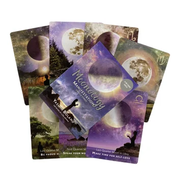 Нова колода карти Magic Moon Oracle за гадаене, английската версия, Настолна игра Moonology Manifestation, игри за парти