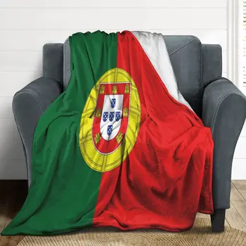 Одеяло с флага на Португалия, Покривки с флага на страната, Меко топло фланелевое одеало за диван-легло, диванного столове, Подаръци за приятели, мъже, жени