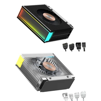 Охлаждане на твърдия радиатора M. 2 2280 ARGB Охладители SSD M. 2 2280 ARGB Синхронизация с няколко дънна платка Ефективно отвеждане на топлината
