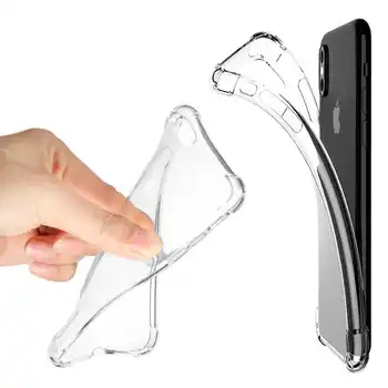 Прозрачен силикон устойчив на удари калъф от TPU-гел за iPhone XS Max 2