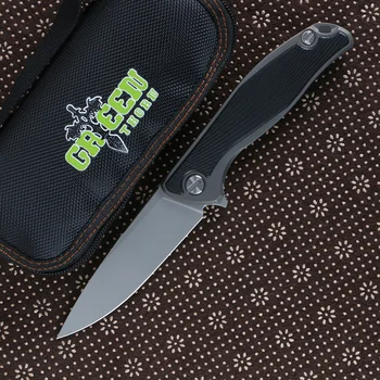 Сгъваем нож Green thorn F95 стомана D2, титанов сплав TC4 + дръжка G10, походный ловен нож, практичен инструмент за рязане на плодове 4