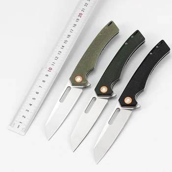 Сгъваем нож-лапа от неръждаема стомана, дръжка Micarta за походного плодов ножа, походный EDC Инструмент GT957