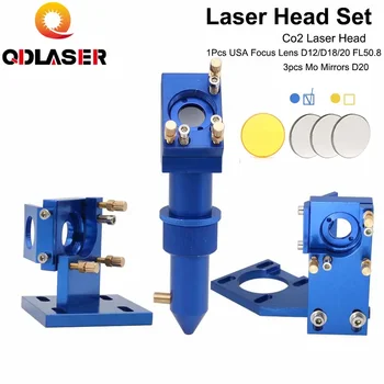 Серия QDLASER K: Набор от лазерни глави на CO2 за машина за лазерно гравиране и рязане 2030 4060 K40 с лещи и огледала.